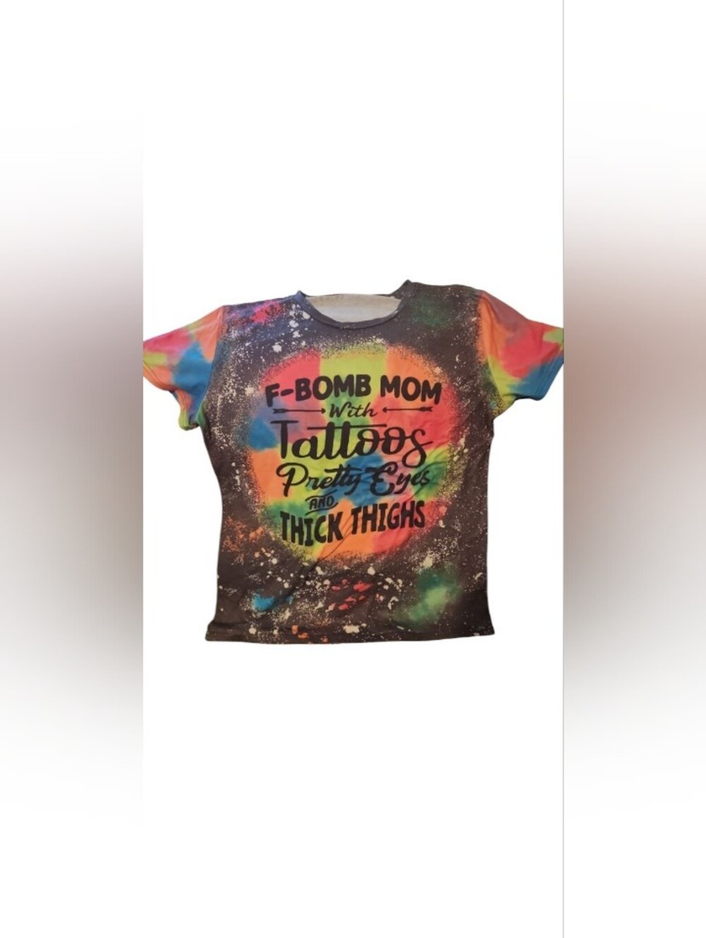 ❤️F-Bomb Mom Tie-Dye Graphic Tee - Multicolor